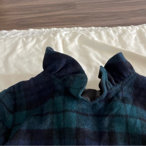 NWT Tuckernuck Green Blackwatch Plaid Daphne Wool Dress Wmns L Bow Detail - Picture 8 of 8